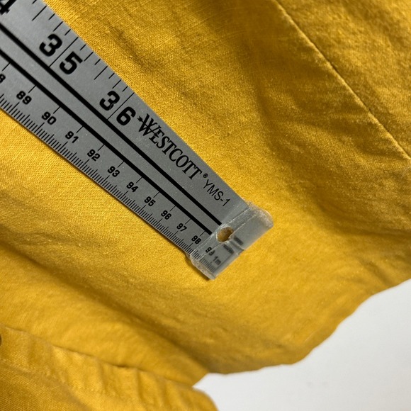 Sezane Linen Marianna Dress Curry Golden Yellow Belted Womens Sz 36 French US 34 - Picture 13 of 16